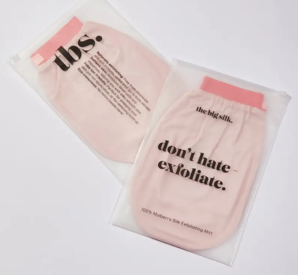 100% Organic Brushed Silk Exfoliating Mitt